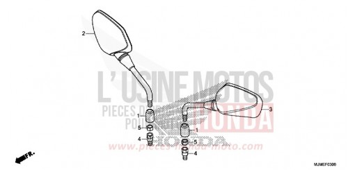 MIROIR VFR800XF de 2015